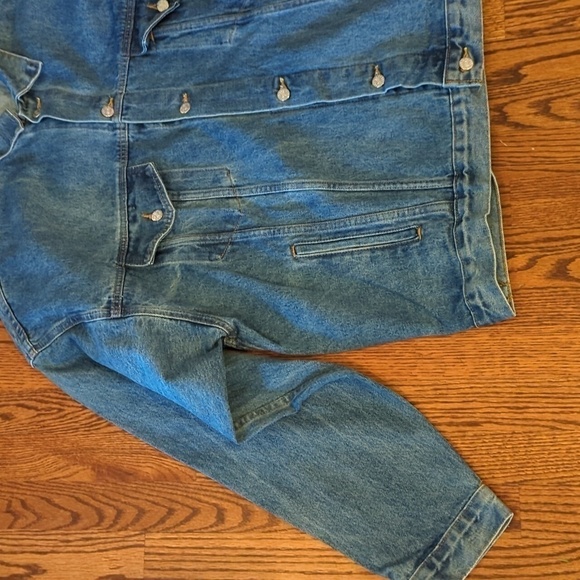 Vtg. Southern Pacific Railroad oversized denim truckers jean jacket sz XXL - Picture 2 of 11